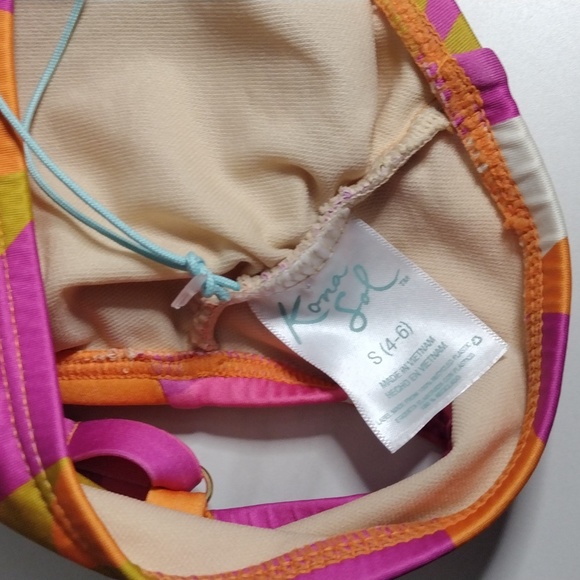 Kona Sol Pink Abstract swim top - Picture 4 of 5